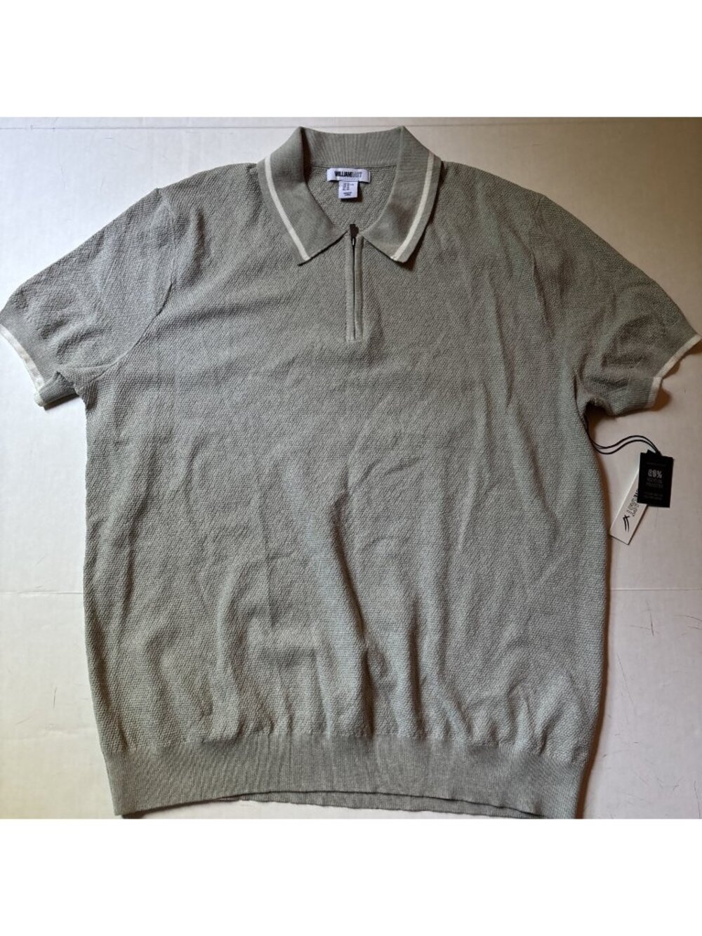 Williams’s Light Gray Knit Short Sleeve Shirt Size XL NWT Textured